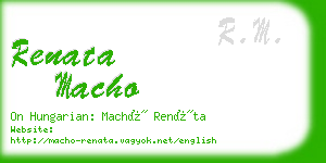 renata macho business card